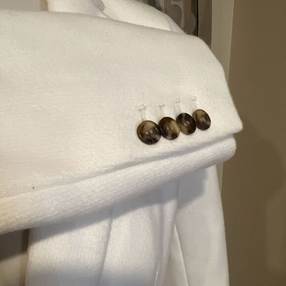 Ann Taylor Hutton Blazer Size 4 White Soft Jacket Brushed Knit NEW NWT - Picture 4 of 8